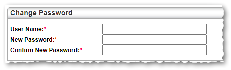 HAC Change Password Panel